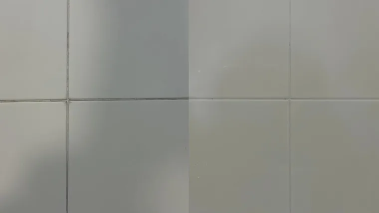 before and after grout tiles
