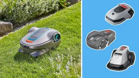 Best robot lawn mower feature (left to right): Gardena Sileno Life 750 robotic lawn mower, Dreame robotic lawn mower A1 Pro, Husqvarna Automower Aspire R4, Eufy E15 robot lawn mower