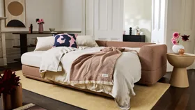 The Koala Wanda Sofa Bed set up as a cosy, inviting bed/
