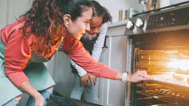 cooking in the oven