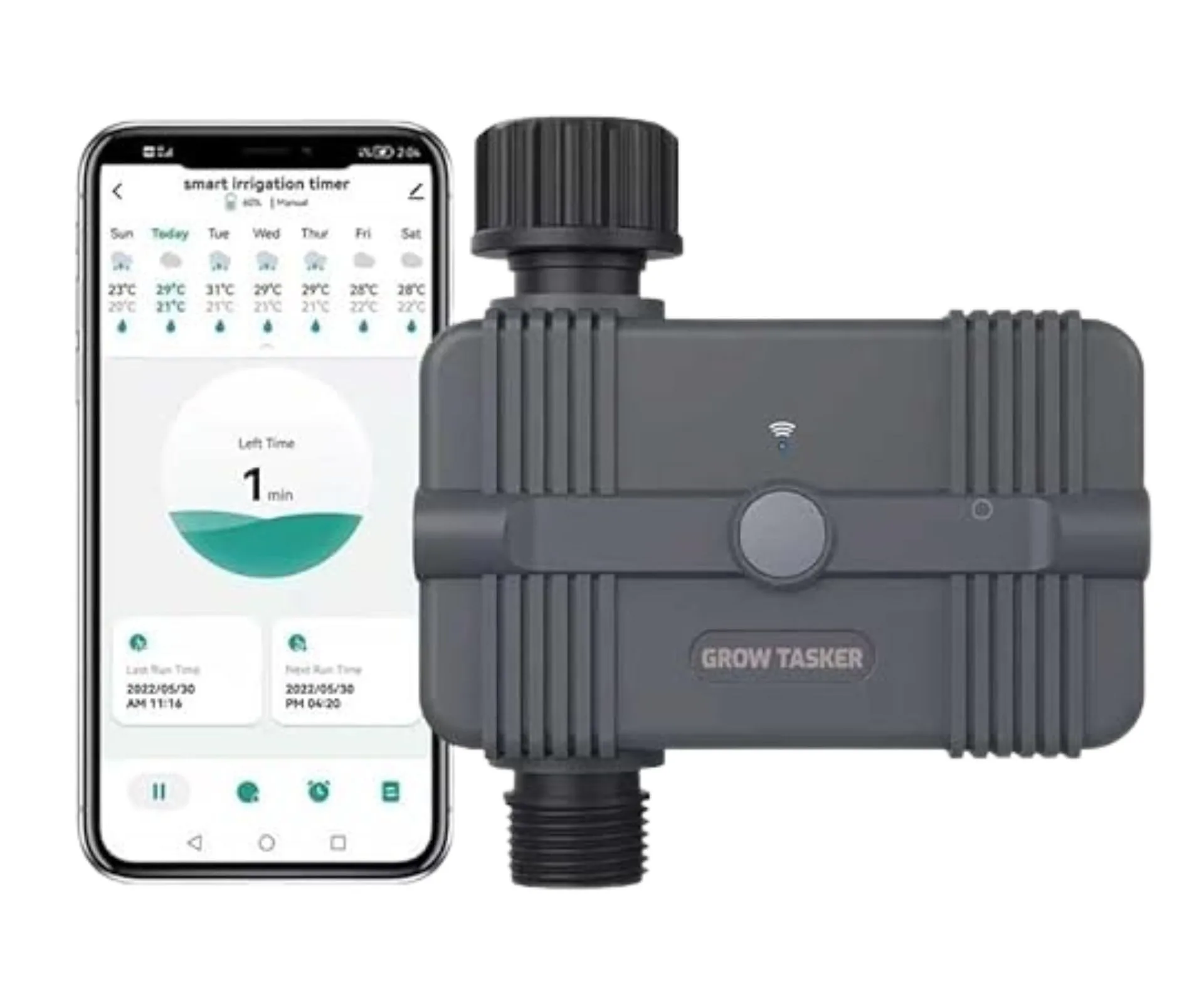 GROW TASKER Smart Irrigation Water Controller - WiFi with Remote monotoring, Voice Control and scheduling