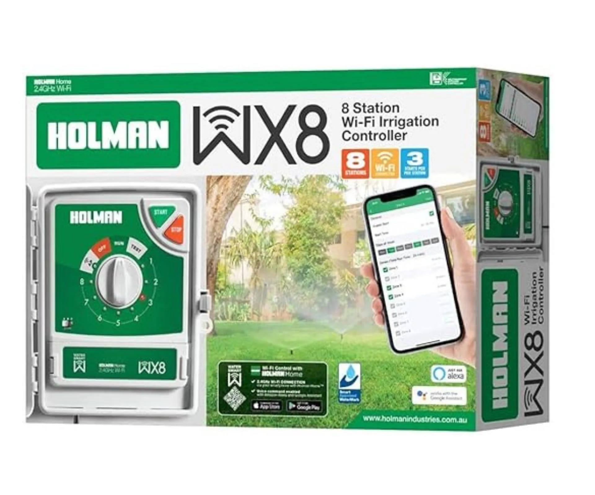 Holman 8 Station Outdoor Watering Wi-Fi Controller
