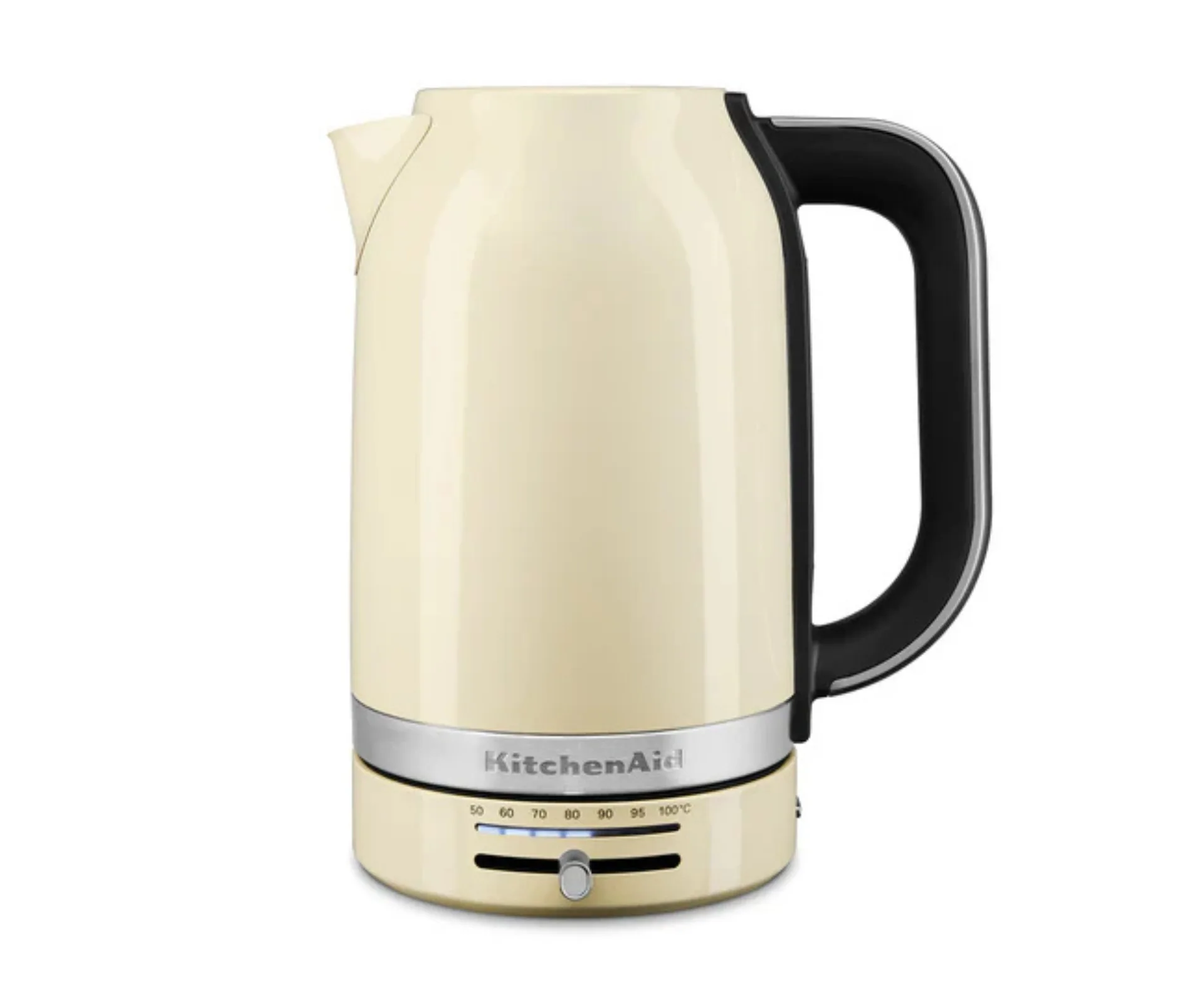 cream kitchen aid kettle with temperature gauge 