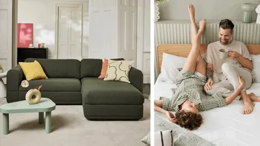 Split image. On the left, the Koala Wanda Sofa Bed sale, and on the right, the Koala Luxe Mattress sale, as part of Koala's Black Friday Sale 2025