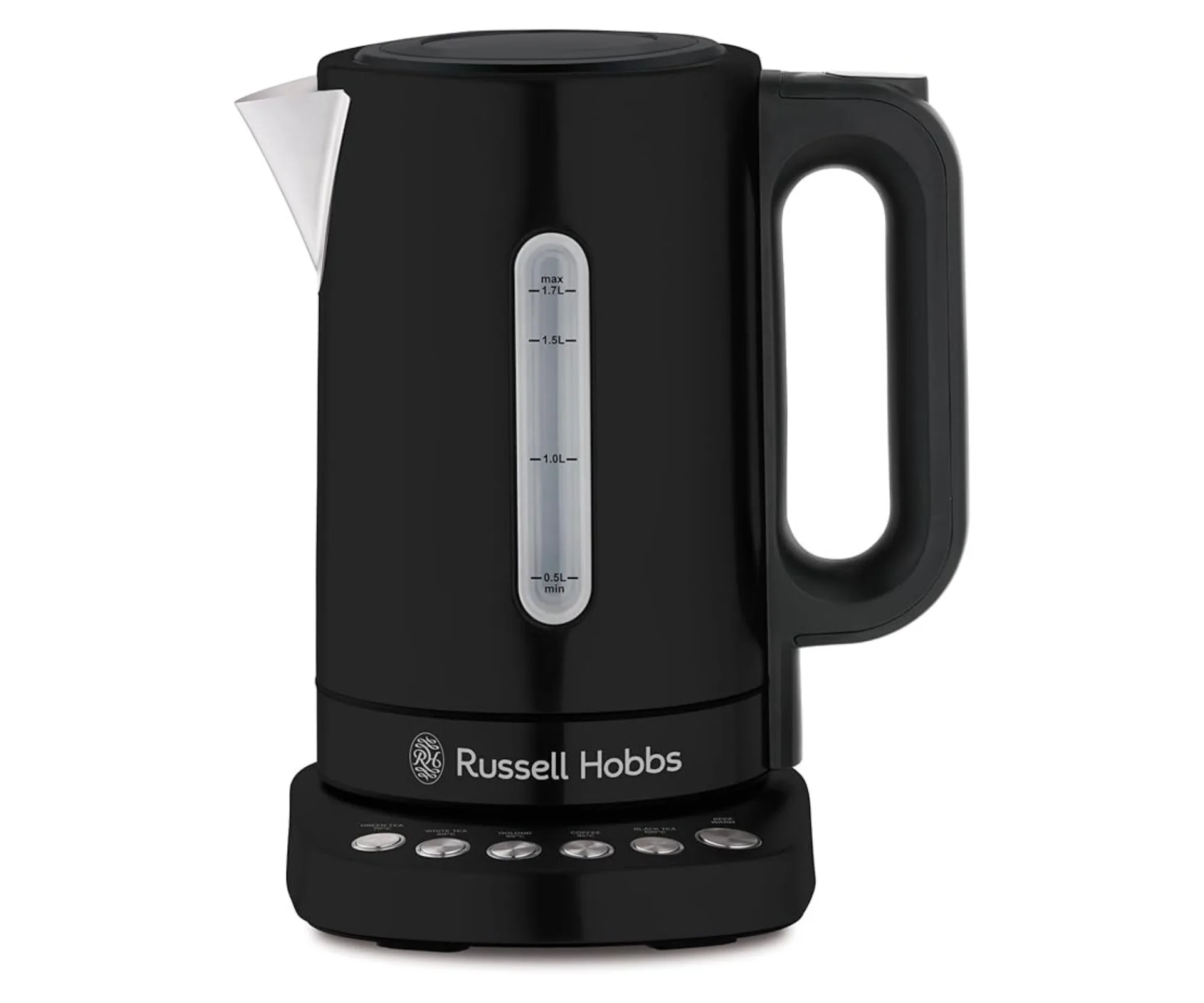 black matte russell hobbs temperature variable electric kettle