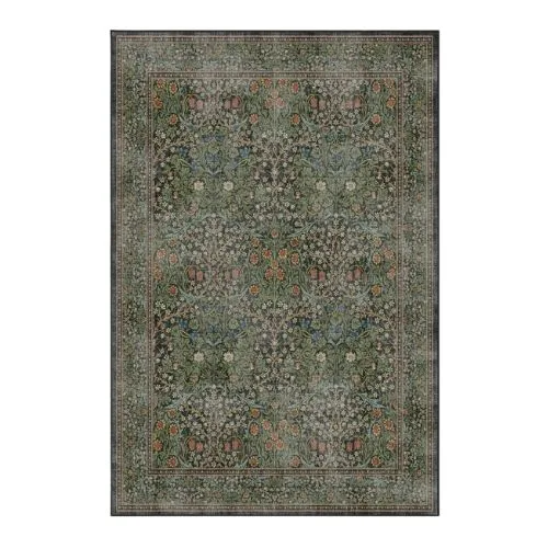 Morris & Co Blackthorn Forest Green Rug