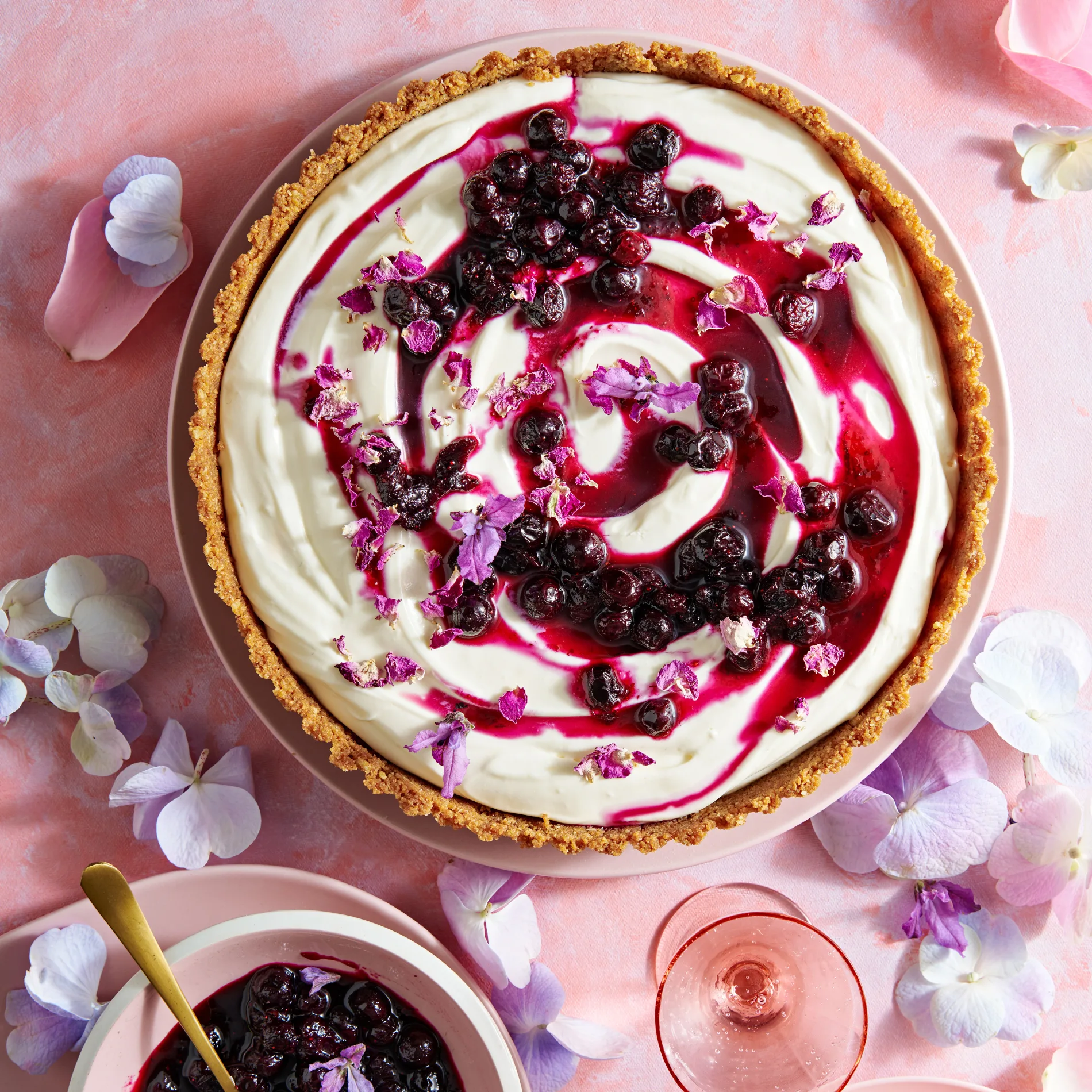 You’ll never guess the secret ingredient in this easy blueberry cheesecake