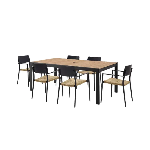 castlery sorrento outdoor dining set black