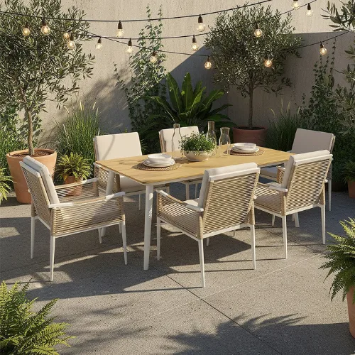 luxo living casara outdoor dining set