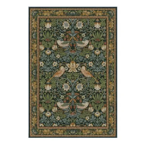 Morris & Co Strawberry Thief Indigo Rug