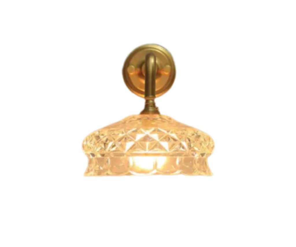 cut glass wall hanging light in vintage style