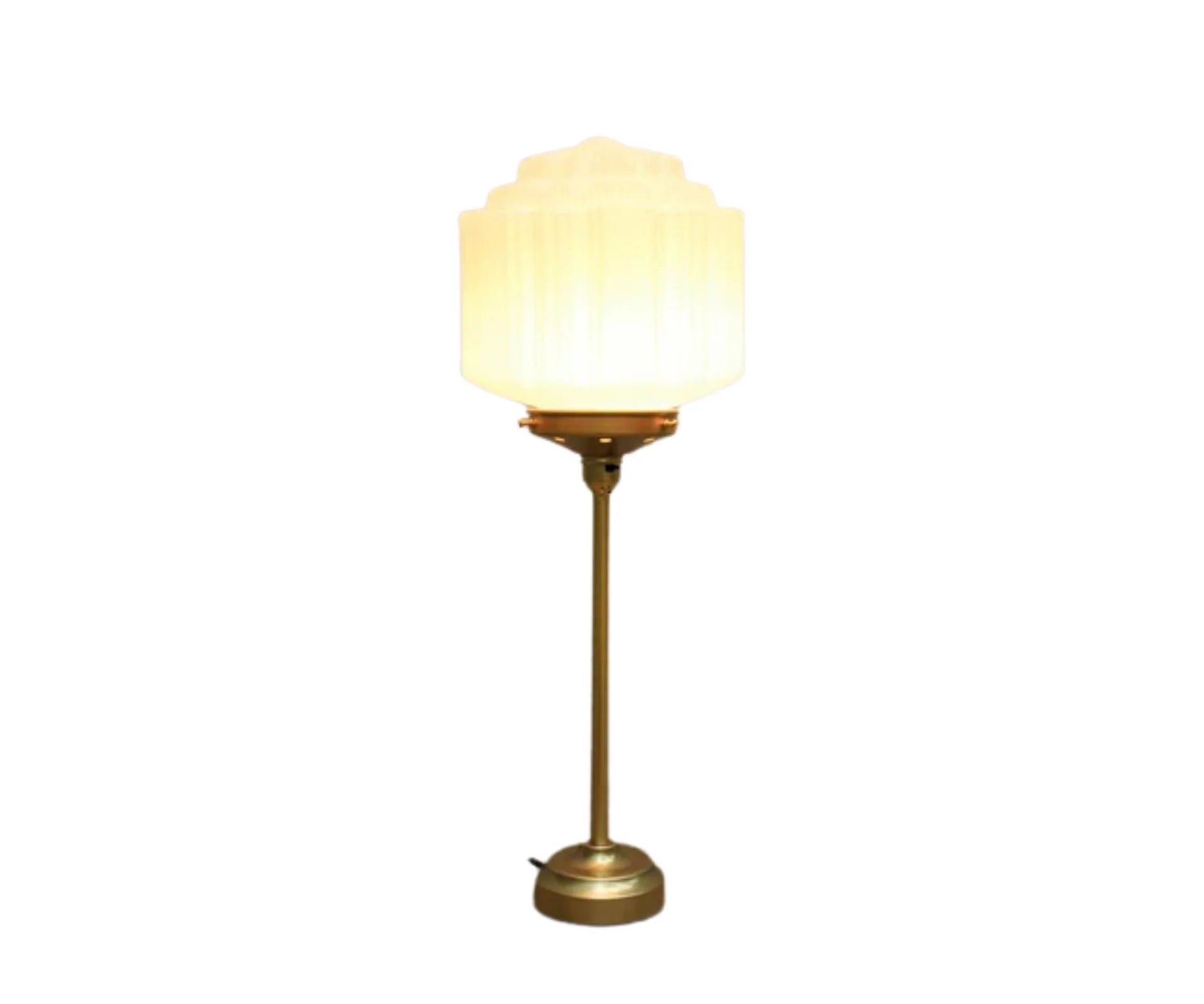 glass art deco standing lamp