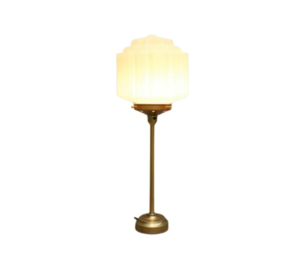glass art deco standing lamp