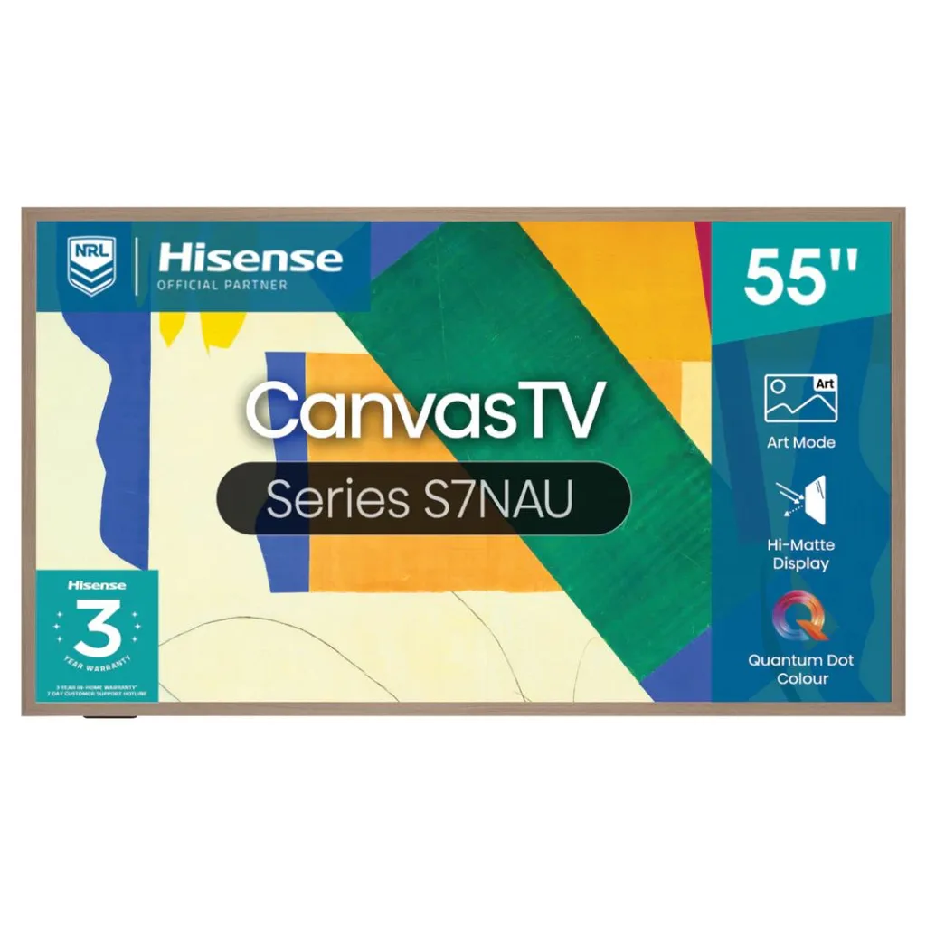The Hisense 55" Canvas S7NAU 4K QLED Smart TV 2024