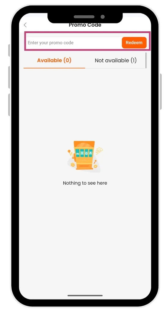 The Klook discount code field on mobile