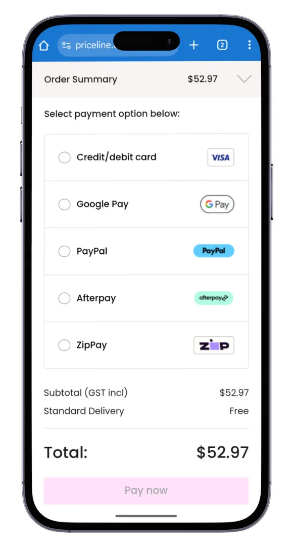Where you would usually enter a Priceline discount code at the checkout