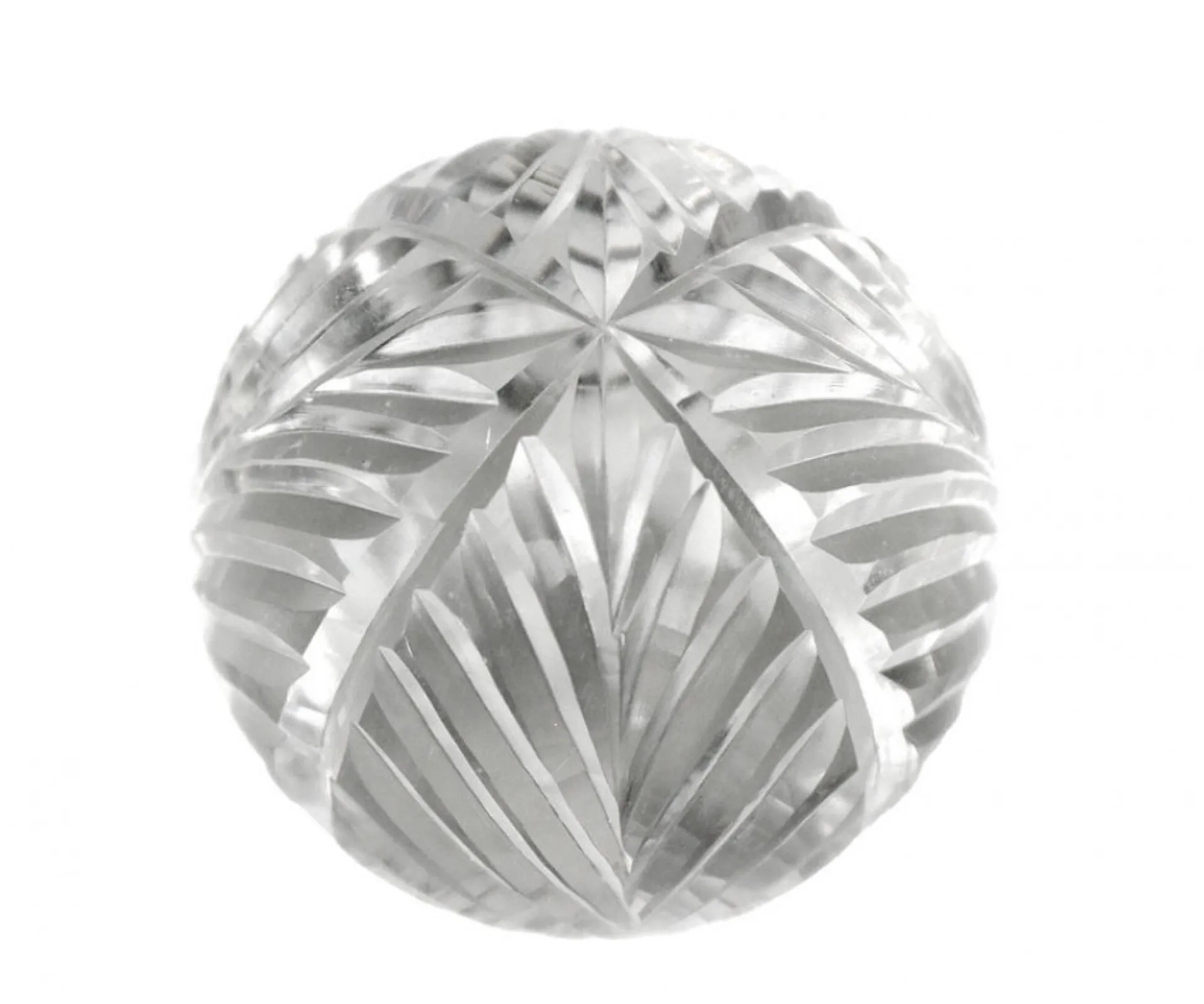 fluted glass decorative ball