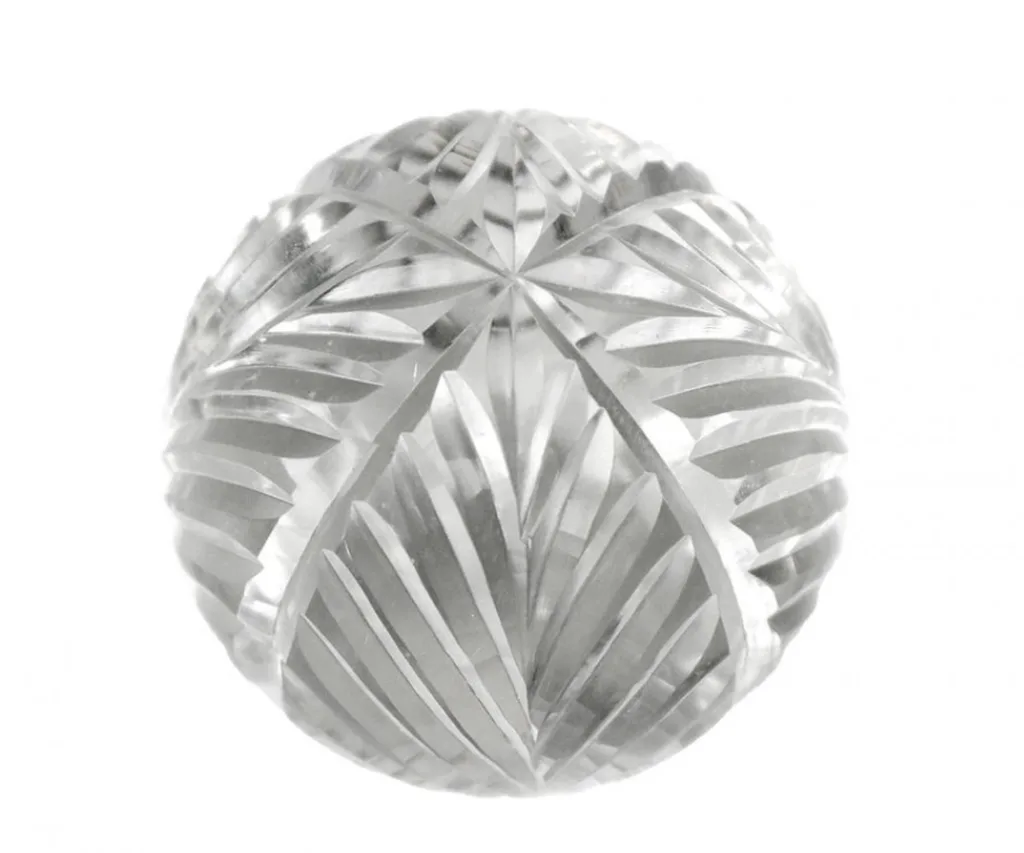 fluted glass decorative ball