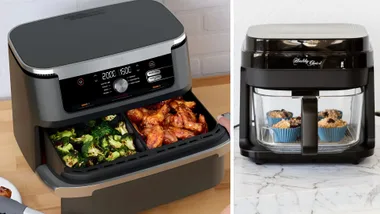 Best Air Fryer featuring Ninja XXXL FlexDrawer and Healthy Choice glass air fryer