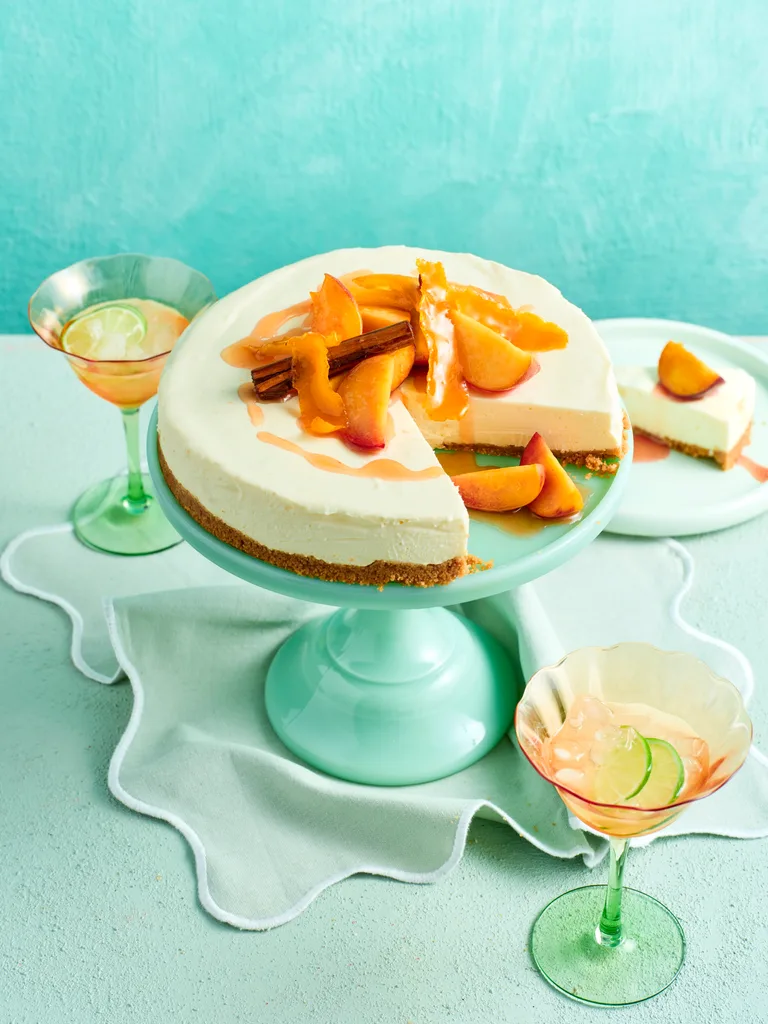 peach no bake cheesecake