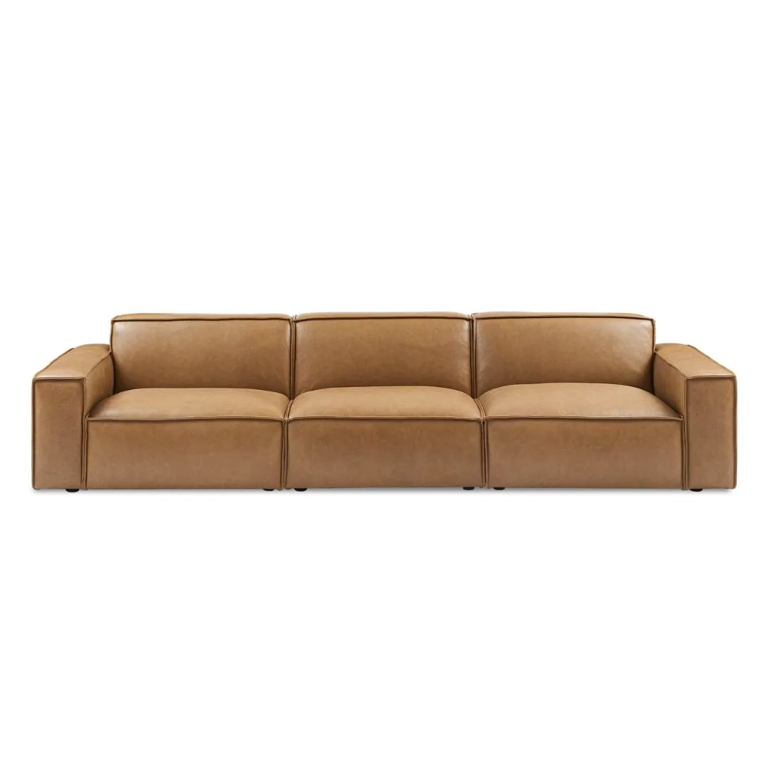 Jonathan Leather Extended Sofa in Caramel in Castlery's Black Friday sale