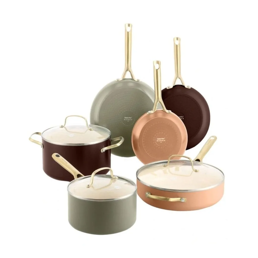 GreenPan 6pc Cookware Set Terra PFAS-free ceramic non-stick