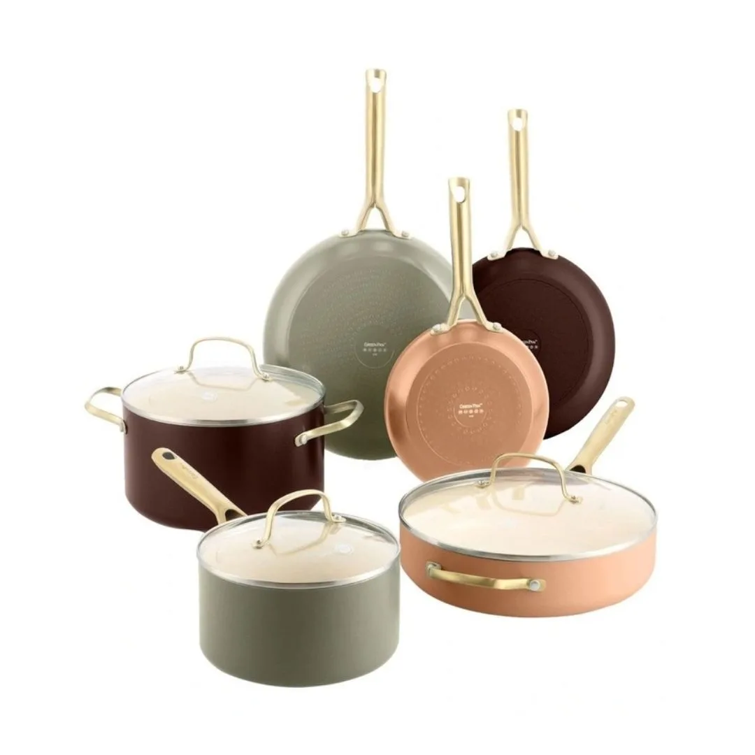 GreenPan 6pc Cookware Set Terra PFAS-free ceramic non-stick