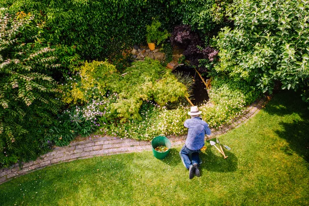 man gardening