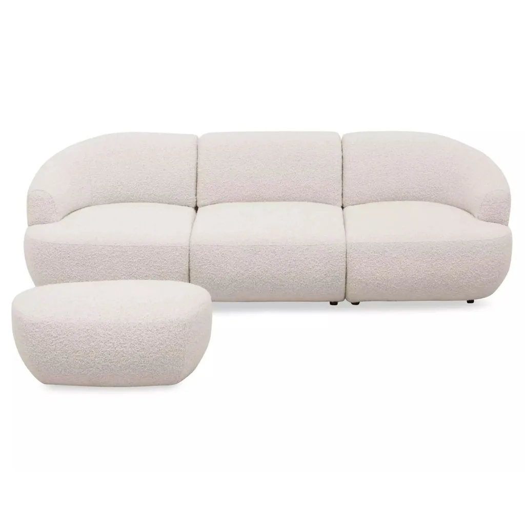 King Living Aura 3-Seater Modular Sofa with Ottoman