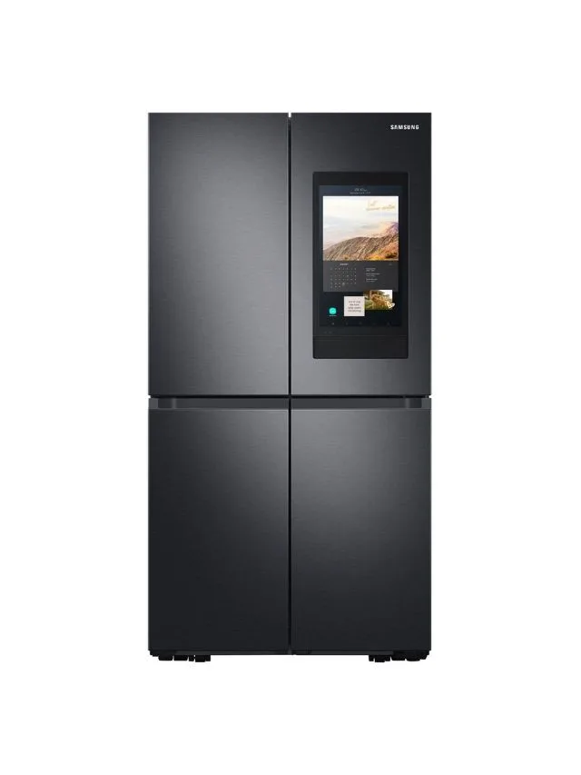 Samsung 640L Family Hub French Door Smart Refrigerator with touchscreen display.