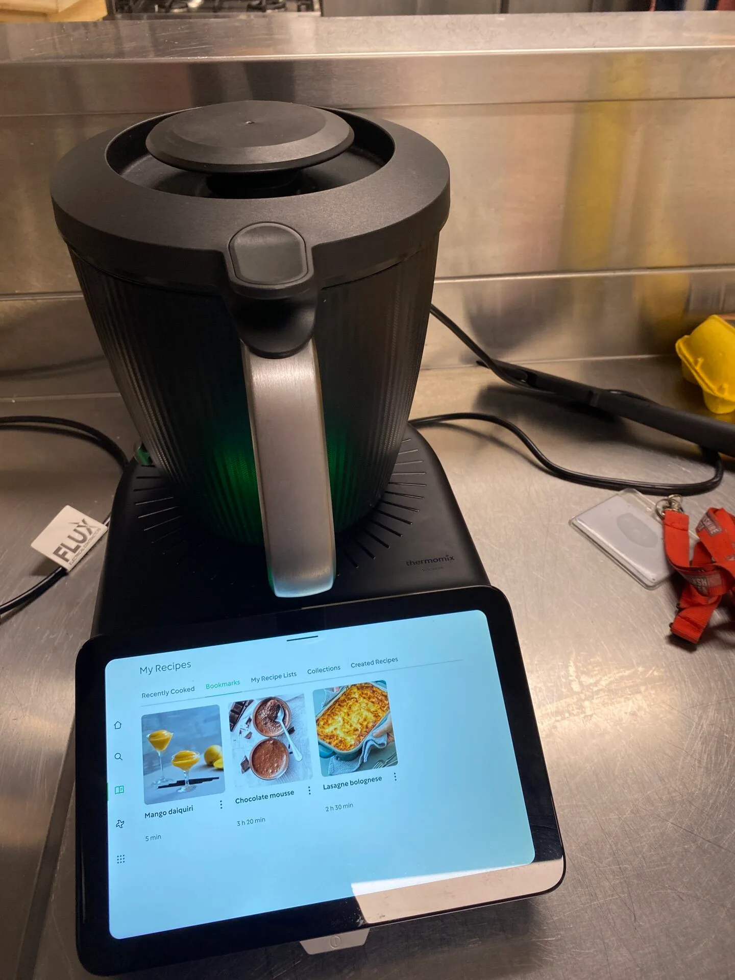 thermomix tm7 showcasing three recipes that sarah murphy in putted, lasagne bolognese, mango daiquiri and chocolate mousse