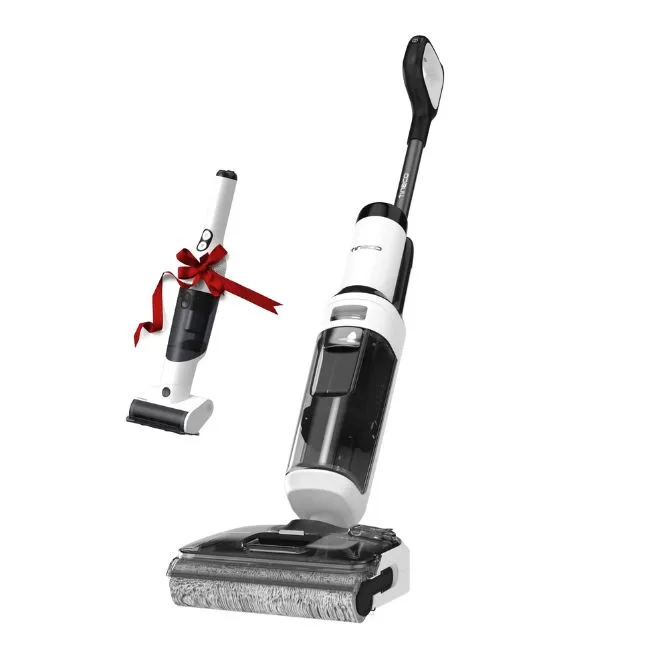 The Tineco Floor One S6 Stretch Pro on sale with a bonus gift of a Go Mini Pet vacuum