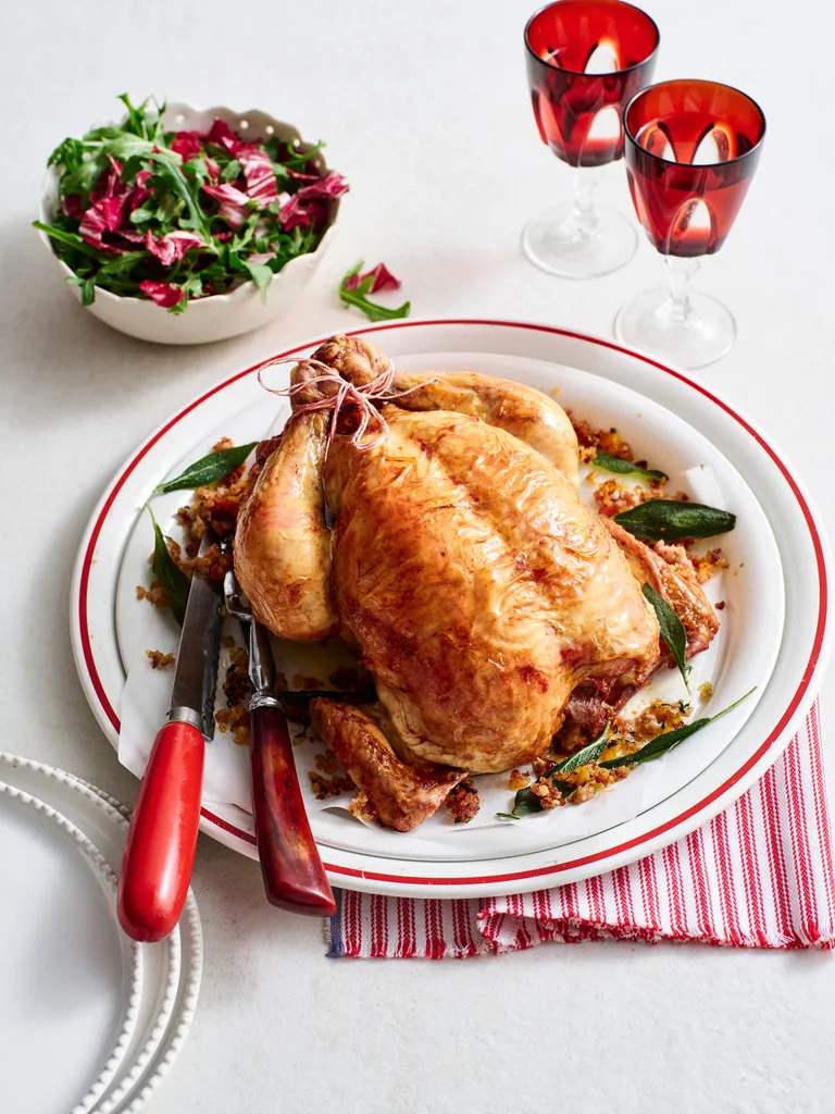 Matt Moran's festive roast chicken with stuffing recipe