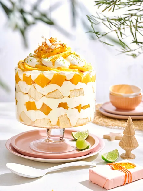Festive mango, coconut and lime trifle - Better Homes &amp; Gardens Australia