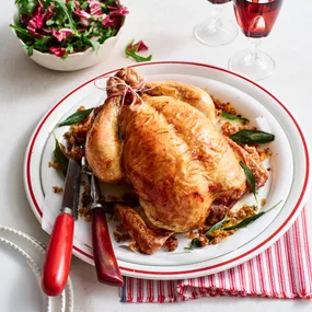 Roast chicken on a plate