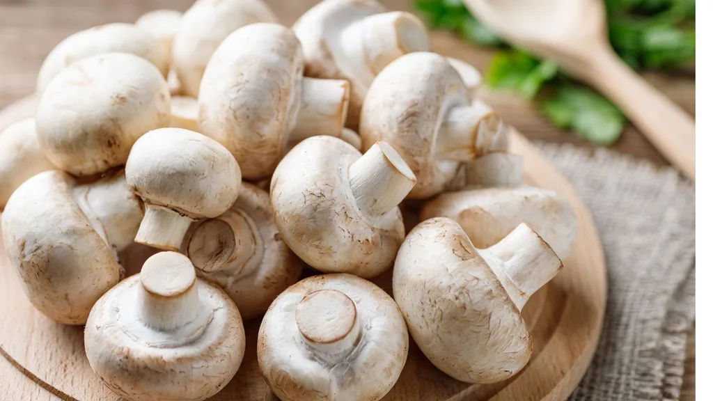 mushrooms on bench ready to be stored in paper bag