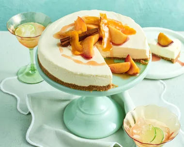 peach no bake cheesecake