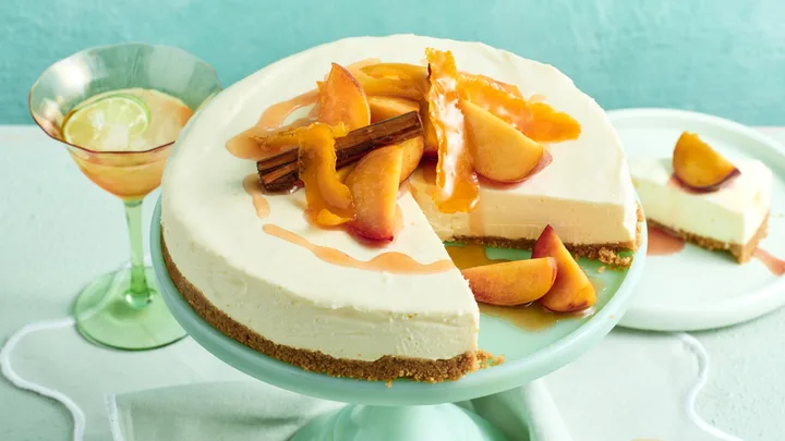 peach no bake cheesecake