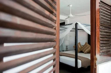 bedroom with mosquito net