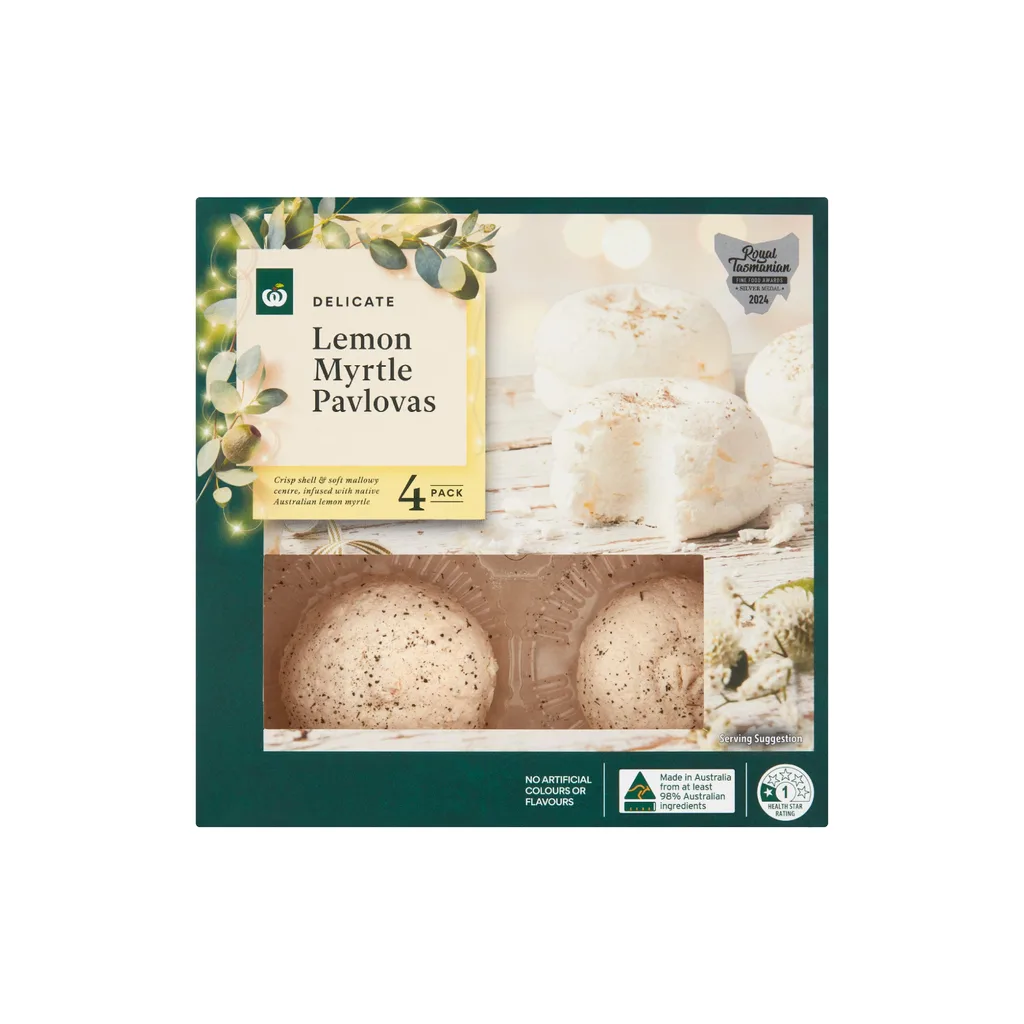 lemon myrtle woolies pav
