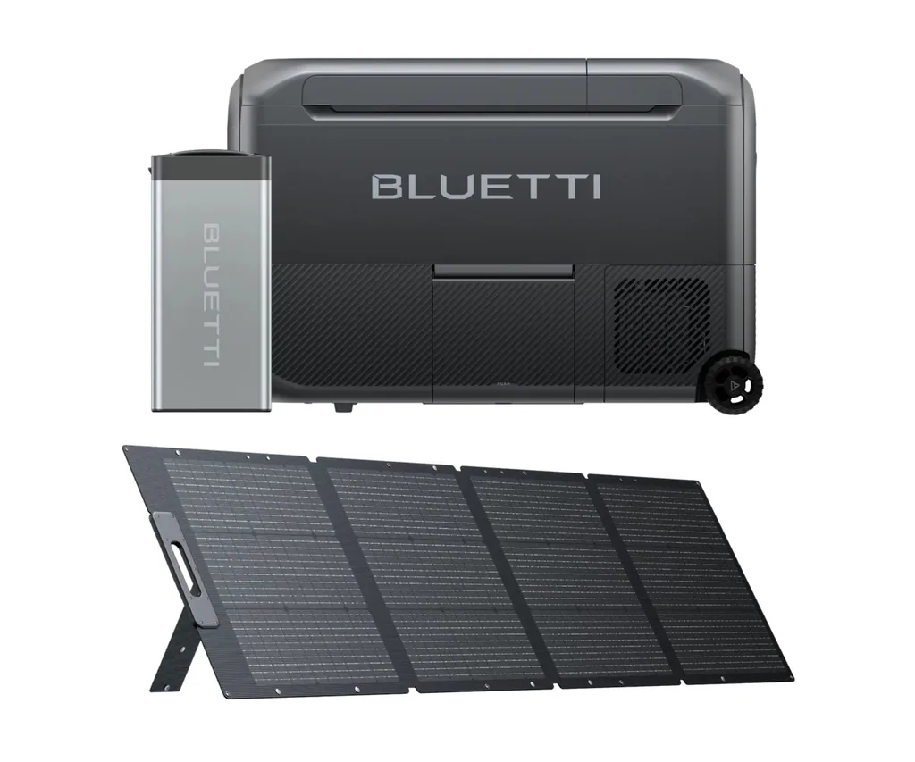 Bluetti 40L MultiCooler Fridge, B70 Battery Pack and 200W Solar Panel