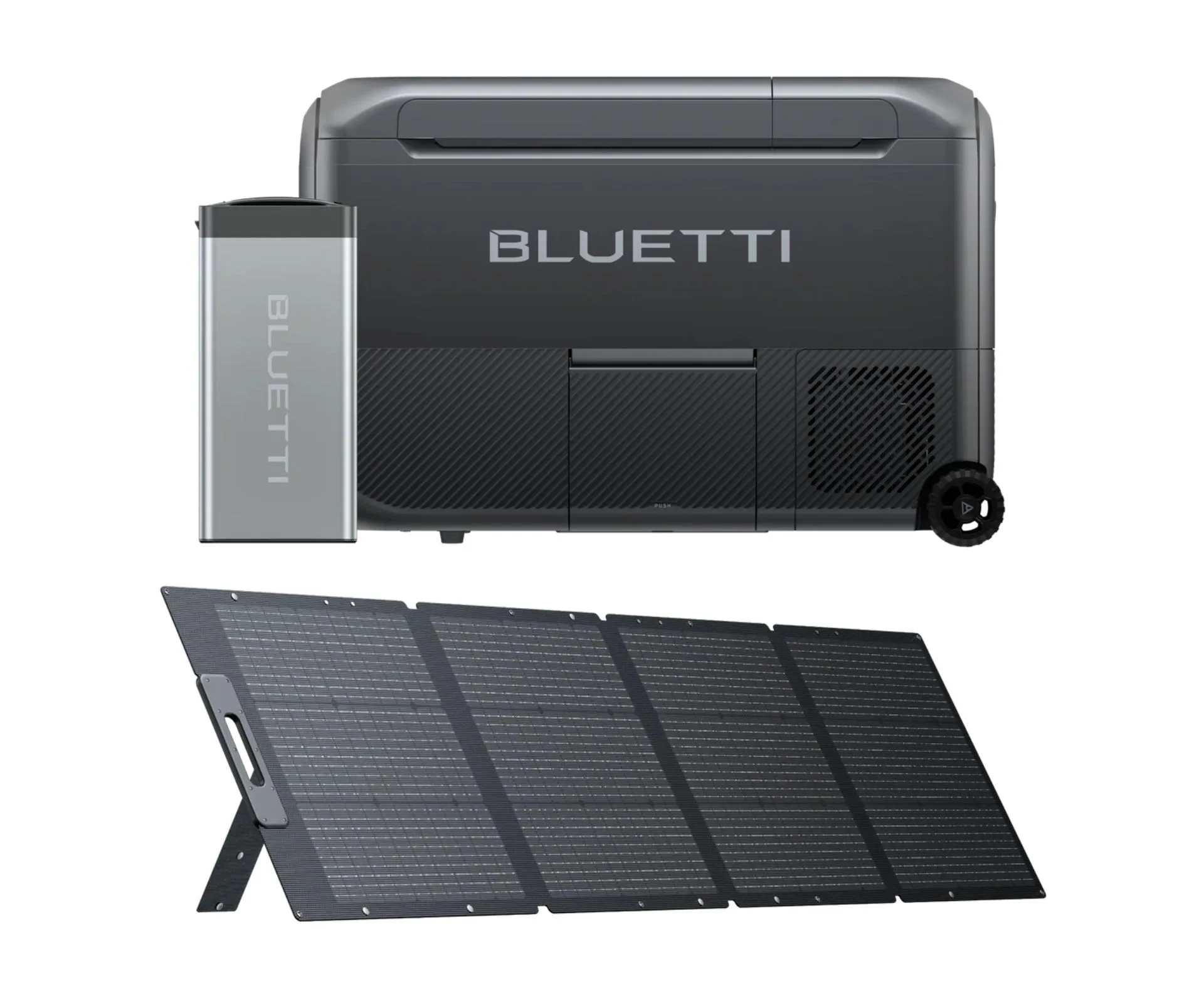Bluetti 40L MultiCooler Fridge, B70 Battery Pack and 200W Solar Panel