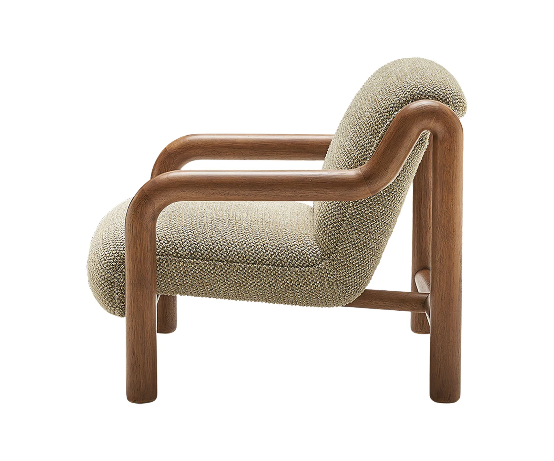 Side view of Arlo armchair