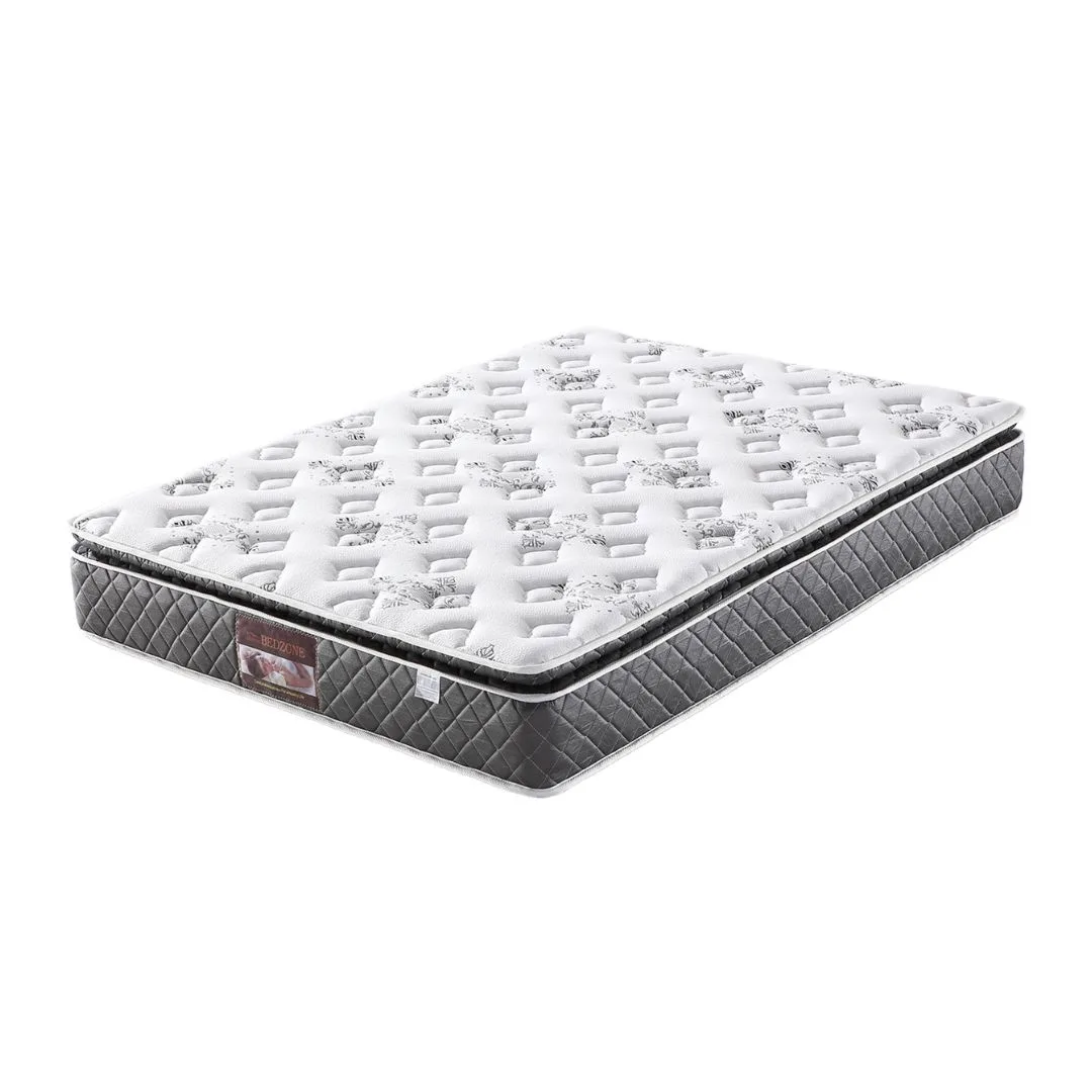 The Bedzone Deluxe 5 Zones Latex Pillowtop Mattress is a budget mattress that features latex