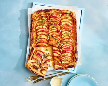 Make the most of seasonal fruit with this sweet peach tart