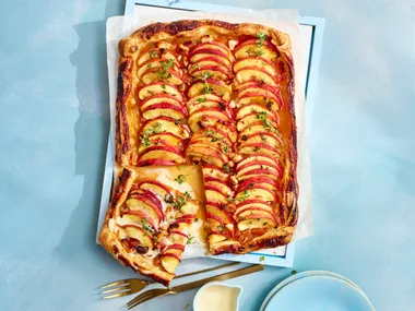 Make the most of seasonal fruit with this sweet peach tart