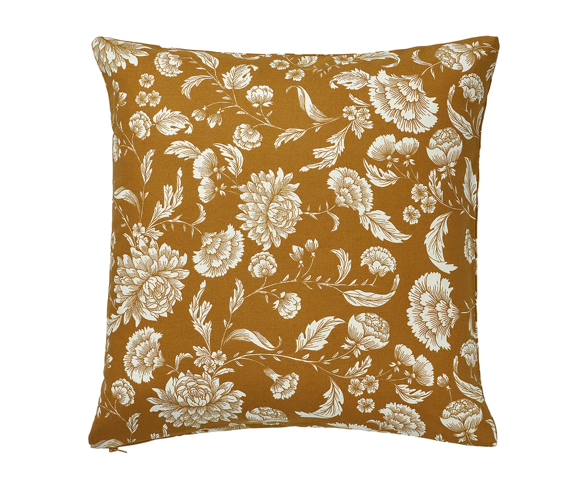 Mustard floral patterned cushion from IKEA