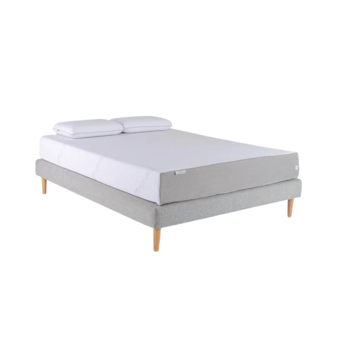 Ergoflex memory foam mattress shown on the brand's Barrington bed base. 