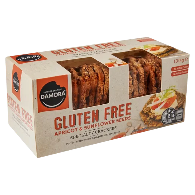 aldi gluten free damora apricot and sunflower seeds crackers