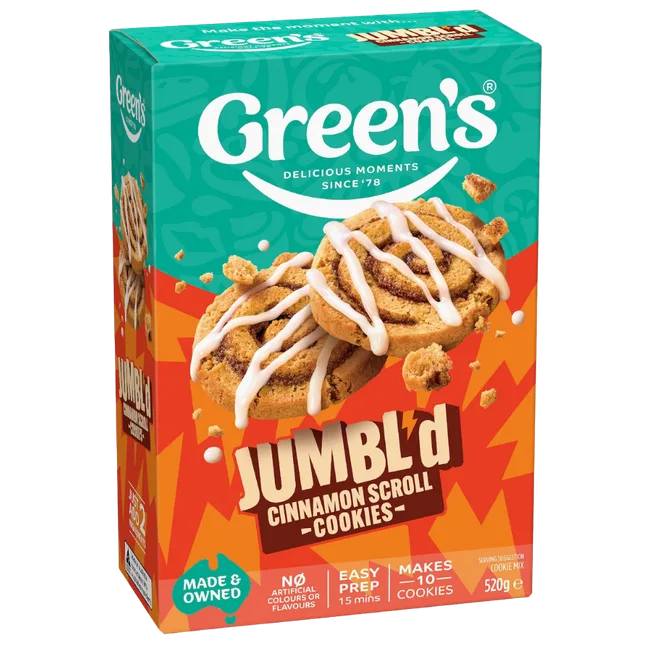 greens jumbld cinnamon scroll cookies